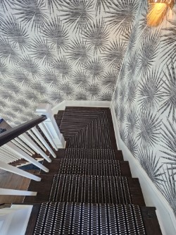 black striped stair runner in Tampa FL